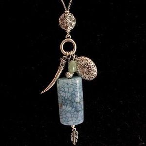 HANDMADE Caribbean Blue Diffuser Necklace